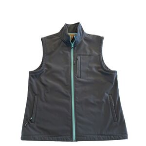 Wrangler Mens Softshell Fleece Lined Vest Gray Teal Size XL